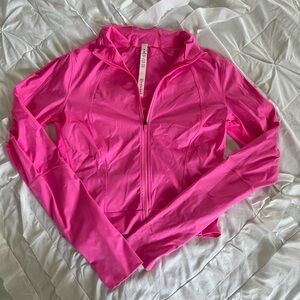 Lululemon hot pink cropped jacket size 8